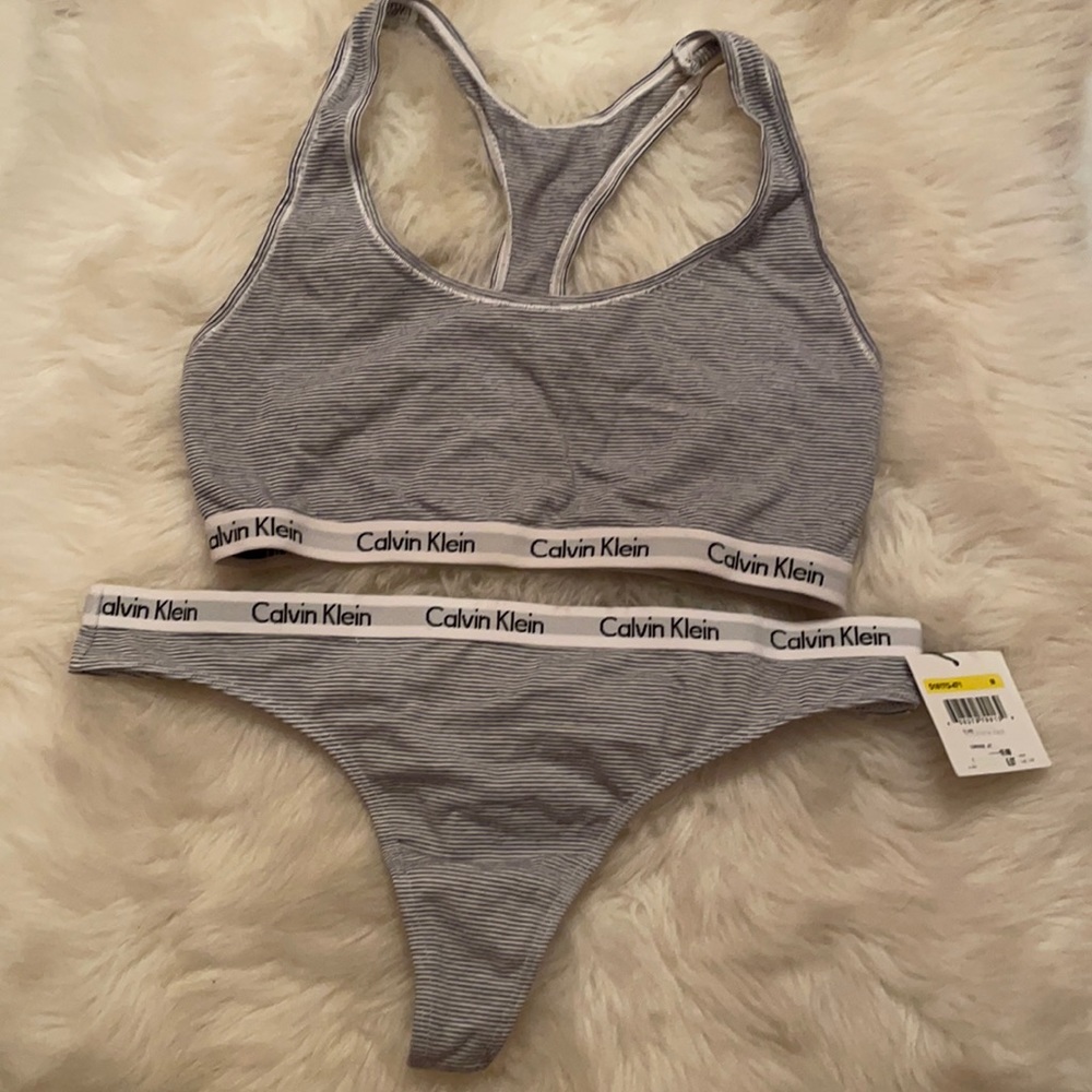 Calvin Klein Sports bra and Thong